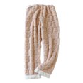 thumbnail image 1 of FAIWAD Womens Fleece Pajama Pants SComfy Plush Adjustable Elastic Heart Print Color Block Lounge Pants (X-Large, Pink), 1 of 6