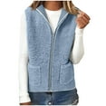 thumbnail image 1 of FAIWAD Womens Fleece Vest Sleeveless Zip Up Fall Winter Fuzzy Warm Outerwear with Pockets, 1 of 7