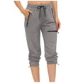 thumbnail image 1 of FAIWAD Womens Hiking Pants with Multipockets Zipper Lightweight Drawstring Elastic Waist Cargo Pants (Small, Gray), 1 of 7