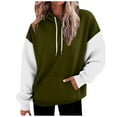 thumbnail image 1 of FAIWAD Womens Hoodies Oversized Color Block Sweatshirts Casual Long Sleeve Fall Winter Hooded Clothes, 1 of 8