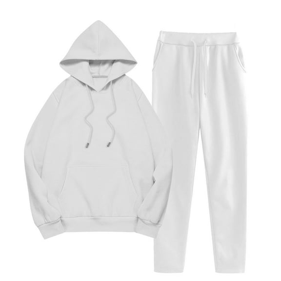 FAIWAD Womens Hoodies Tracksuit Plus Size Casual Hooded Sweatshirt and Pocket Sweatpant 2 Piece Sweatsuit