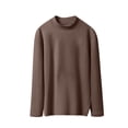 thumbnail image 1 of FAIWAD Womens Long Sleeve Thermal Tops Mock Neck Fleece Basic Pullover Thin Basic Layer Soft Comfy Homewear, 1 of 6