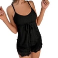 thumbnail image 1 of FAIWAD Womens Pajama Sets 2 Piece Lace Trim Cami Tops and Shorts Sleepwear Sleeveless Nightwear Pjs Sets, 1 of 5