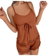 thumbnail image 1 of FAIWAD Womens Pajama Sets 2 Piece Lace Trim Cami Tops and Shorts Sleepwear Sleeveless Nightwear Pjs Sets, 1 of 5