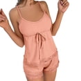 thumbnail image 1 of FAIWAD Womens Pajama Sets 2 Piece Lace Trim Cami Tops and Shorts Sleepwear Sleeveless Nightwear Lounge Pjs Sets, 1 of 5