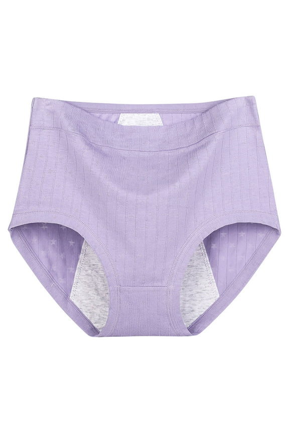 Womens Plus Size Cotton Underwear High Waisted Stretch Hipster Panties Seamless Cotton Crotch Briefs