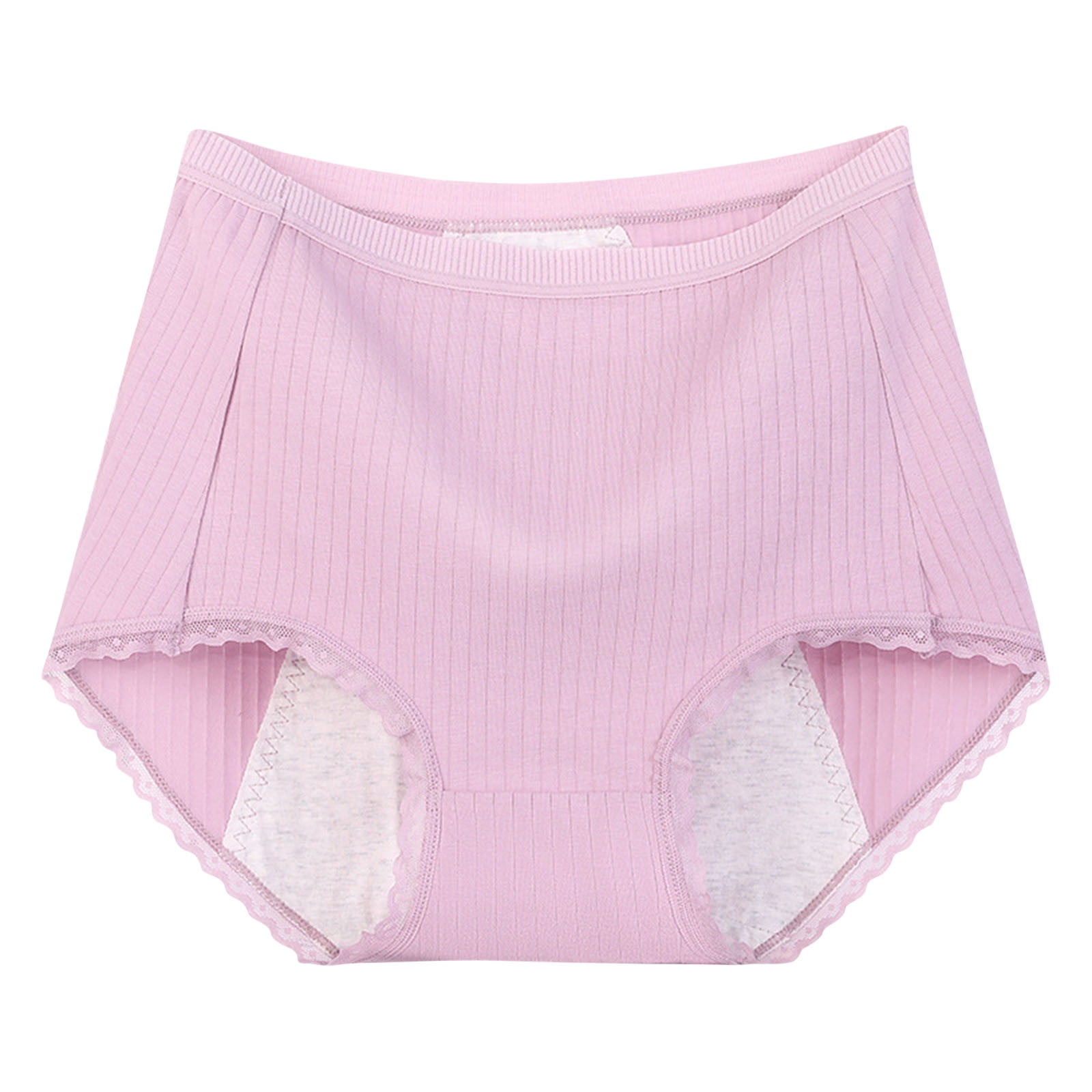 FAIWAD Womens Plus Size Cotton Underwear High Waisted Stretch Hipster Panties Seamless Cotton