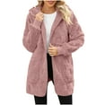 thumbnail image 1 of FAIWAD Womens Sherpa Jacket Fuzzy Fleece Open Front Hooded Cardigan Oversized Plush Winter Coats, 1 of 5