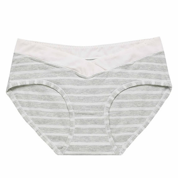 FAIWAD Womens Stripe Underwear V-Waist Breathable Seamless Panties Stretch Hipster Cotton Crotch Briefs