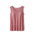 thumbnail image 1 of FAIWAD Womens Summer Cami Pajama Sleeveless Sleepwear Round Neck Comfy Basic Bottoming Vest with Chest Pad, 1 of 3