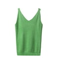 thumbnail image 1 of FAIWAD Womens Summer Knit Tank Top Sleeveless V Neck Spaghetti Strap Tops Slim Stretch Pullover Tops, 1 of 5
