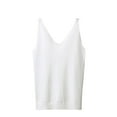 thumbnail image 1 of FAIWAD Womens Summer Knit Tank Top Sleeveless V Neck Spaghetti Strap Tops Slim Stretch Pullover Tops, 1 of 5