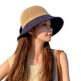 thumbnail image 1 of FAIWAD Womens Sun Hat Foldable Beach Sun Hat Hollowed Out Bow Breathable Wide Brim Sun Cap, 1 of 6