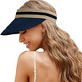 thumbnail image 1 of FAIWAD Womens Sun Hat Straw Sun Cap Summer Foldable Packable Ponytail Beach Hats Outdoor Vavation Hats, 1 of 4