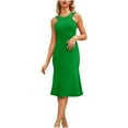 thumbnail image 1 of FAIWAD Womens Sundresses Sleeveless Slim Stretch A-Line Midi Dress Office Business Dress, 1 of 9