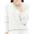 thumbnail image 1 of FAIWAD Womens Sweaters Long Sleeve V Neck Solid Color Knitted Pullover Dressy Casual Soft Sweater, 1 of 3