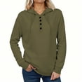 thumbnail image 1 of FAIWAD Womens Sweatshirt Casual Long Sleeve Button Hoodie with Pockets Plus Size Drawstring Tops, 1 of 5