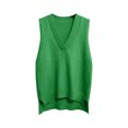 thumbnail image 1 of FAIWAD Womens V Neck Sweaters Vest Sleeveless Solid Color Pullover Fall Casual Knitted Tank Tops, 1 of 5