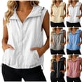 thumbnail image 1 of FAIWAD Womens Vest with Pockets Sleeveless Zip Up Lightweight Breathable Sun Protection Hoodie Hiking Travel Golf Jacket, 1 of 9