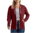 thumbnail image 1 of FAIWAD Womens Zip Up Hoodies Long Sleeve Sweatshirts Casual Oversized Fashion Jackets Fall Outfits for Women, 1 of 6