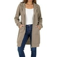 thumbnail image 1 of FAIWAD Womens Zip Up Hoodies Oversized Long Sleeve Sweatshirts Casual Fall Winter Long Jacket Coats with Pockets, 1 of 9