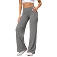 thumbnail image 1 of FAIWAD Yoga Leggings for Women High Waist Wide Leg No Front Seam Stretchy Pants for Gym Workout, 1 of 9