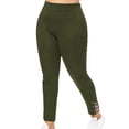 thumbnail image 1 of FAIWAD Yoga Pants for Women Color Solid Slim Fit Stretch Trousers Butt Liftting Seamless Leggings (Large, Army Green), 1 of 3