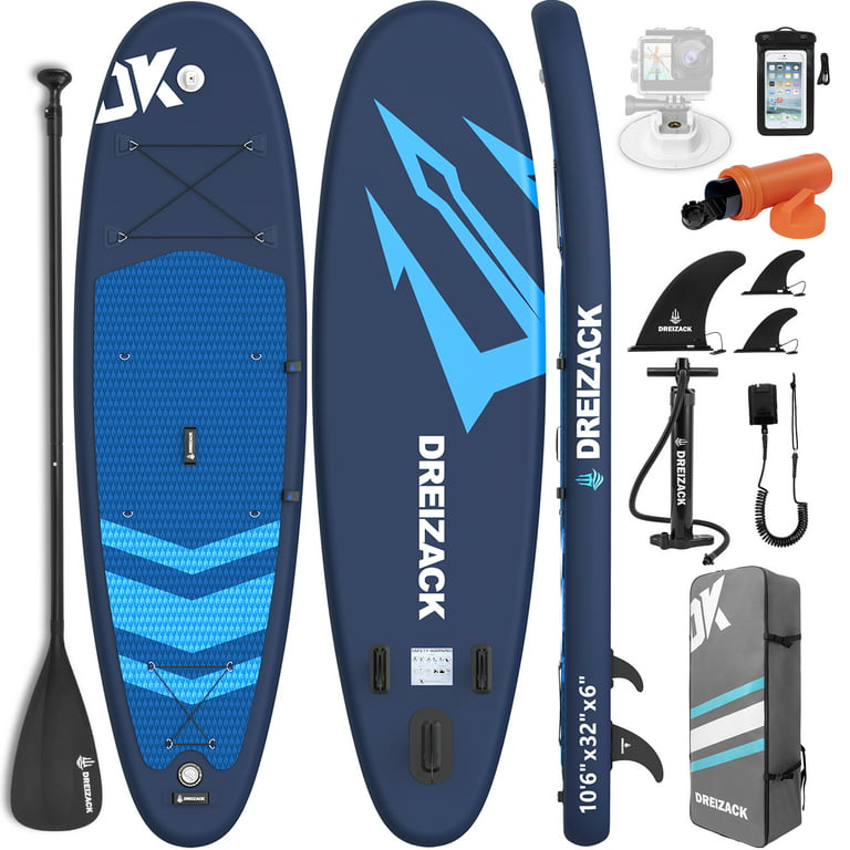FAIZHI Inflatable Stand Up Paddle Board, 10.6FT SUP Paddle Boards for  Adults, PaddleBoard with Accessories for Fishing Yoga Kayaking Surf, Blue 