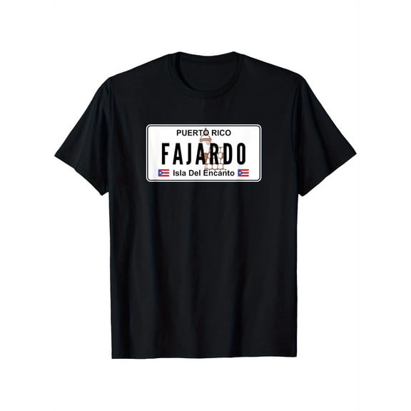 FAJARDO - PUERTO RICO PRIDE PR LICENSE PLATE T-SHIRT, Suitable for Mens & Womens Outdoor T-Shirt, 100%cotton, S-XXXL