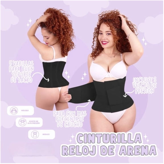 FAJAS MODA KING PERU Cinturilla Reloj de Arena Girdle Hourglass Body Shaper Waist Trainer