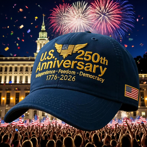 FAJHHA 250th Anniversary Hat USA Patriotic Celebration, Adjustable Low Profile Vintage Baseball Cap for Adults, Holiday Gift for Mother’s Day and Veterans Events | Navy