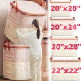 thumbnail image 1 of FAJHHA Clothes Storage Organizer, 22"x22" Large Capacity Blanket Storage Bags for Clothes, PVC Transparent Quilt Storage Bags, Foldable Organizer Containers with Zippers for Closet, 22"x22", 1 of 8