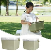 FAJHHA Efficient and Versatile Car-Mounted Outdoor Refrigerator in Green, 1 Storage Box, 5 Ice Packs, And Ice Cubes Included - Long-Lasting Preservation, Twin-Use for Refrigeration and Heating