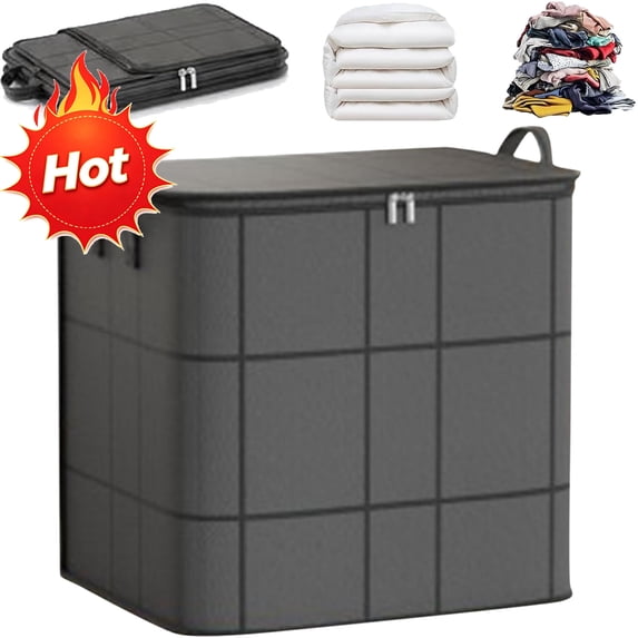 FAJHHA Moving Bags Extra Large Spacious Moving Storage Bin, Gray, 1 Count