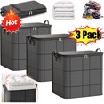 thumbnail image 1 of FAJHHA Moving Bags Extra Large Spacious Moving Storage Bin, Gray, 3 Pack, M, 1 of 8