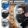 thumbnail image 1 of FAJHHA Reusable Carbon Filter Dust Mask, Anti-Sun, 5-Layer Filter Face Protection Mask with Adjustable Goggles, Windproof Face Covering Mask for Motorcycle Riding,Cycling, Outdoor Work Travel, Gray, 1 of 9