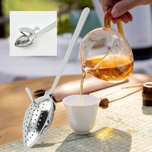 FAJHHA Tea Accessories, 2PCS Water Drop Leaf Shape Tea Infuser, Stainless Steel Loose Leaf Tea Filter, Reusable Mesh Tea Strainer, Gift for Tea Lovers, Tea Steeper for Green Herbal Black Tea