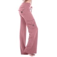 thumbnail image 1 of FAKKDUK Joggers Pants for Women Drawstring Elastic Low Waist Cargo Pants Multiple Pockets Jogger Y2K Pants Womens Athletic Pants Womens Pants for Work Bootcut Yoga Pants for Women, XL&Pink, 1 of 6