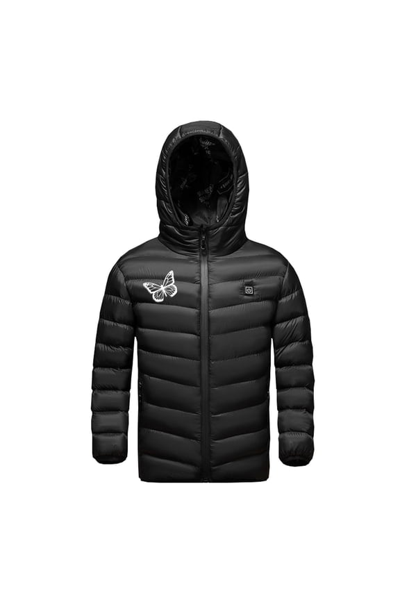 Kids Heated Jacket, Heated Coat for Outdoor Sport, Boys Girls Slim Fit Winter Heating Clothes, USB Charging Electric Body Warmer