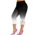 thumbnail image 1 of FAKKDUK Plus Size Yoga Pants for Women High Waisted Capri Leggings for Women Workout Leggings for Women Yoga Capris Tummy Control Workout Running Yoga Leggings for Women, XXXXXL&Black, 1 of 7