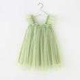 thumbnail image 1 of FAKKDUK Toddler Kids Girls Sleeveless Layered Tulle Tutu Dress Party Princess Strap Dresses Sundress Kid Clothes Summer Dress for Little Girls A-line Lace Solid Girl Dress,18-24Months&Green 1, 1 of 4