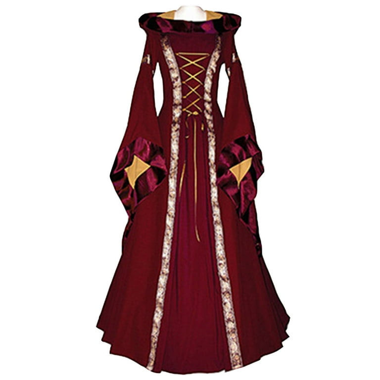  Medieval Costume Women,Women's Medieval Renaissance Costumes  Pirate Corset Dress Women Flare Sleeve Dress : Clothing, Shoes & Jewelry