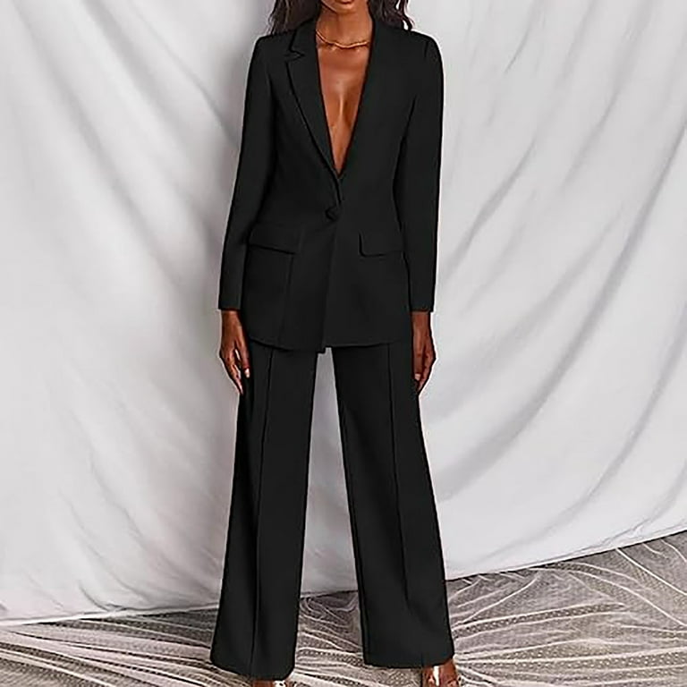 Trouser Suit Womens Suits Blazer with Pants Female Business Suit Ladies  Formal Pant Suits for Weddings 2 Piece Sets