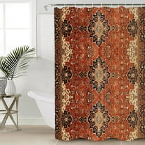 FAKULI Shower Curtain, Southwest Stall Shower Curtains for Bathroom/Bathtub, Geometric Stripe Boho Native Flower Print Waterproof Fabric Shower Curtain Set with 12 Hooks, 60" x 72"