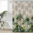 thumbnail image 1 of FAKULI Shower Curtain, Summer Tropical Leaves Stall Shower Curtains for Bathroom/Bathtub, Green Palm Trees Botanical Waterproof Fabric Shower Curtain Set with 12 Hooks, Standard 72" x 72", 1 of 7
