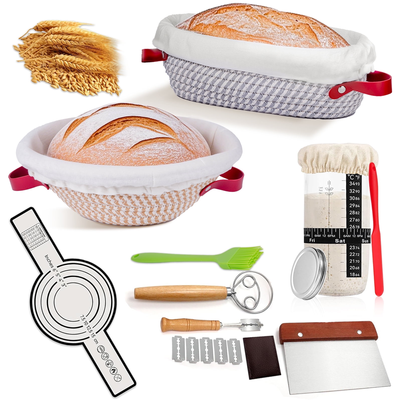 FAKYFJ Sourdough Starter Kit with 9