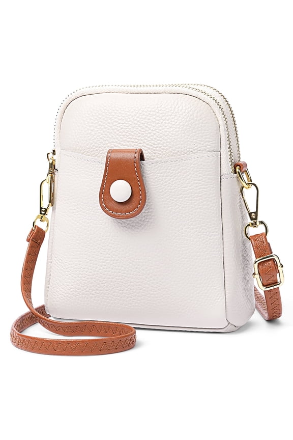 Cell Phone Purses Small Genuine Leather with Adjustable Strap Crossbody Bags for Women
