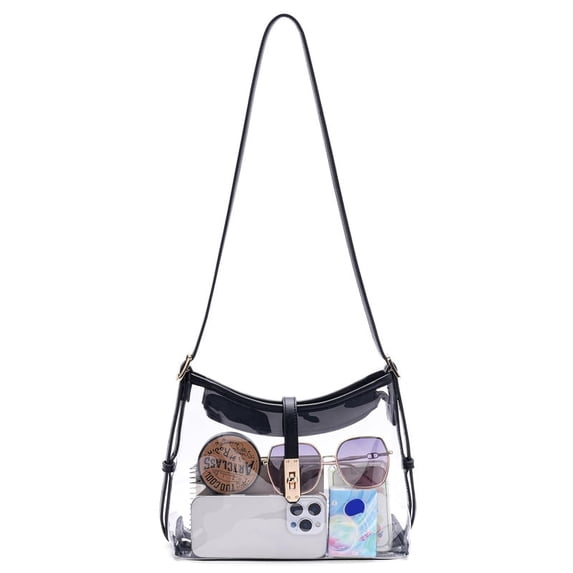 FALAN MULE Clear Crossbody Bag for Women, Small Transparent Shoulder Purse for Concerts and Sports Events