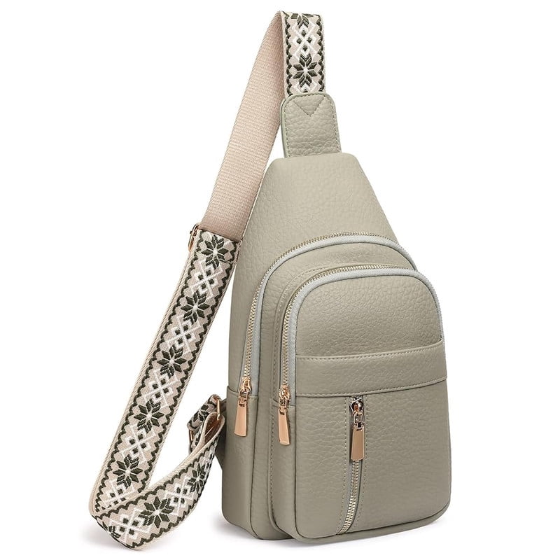 FALAN MULE Crossbody Bags for Women Trendy Leather Sling Chest Bag Fanny Packs for Women