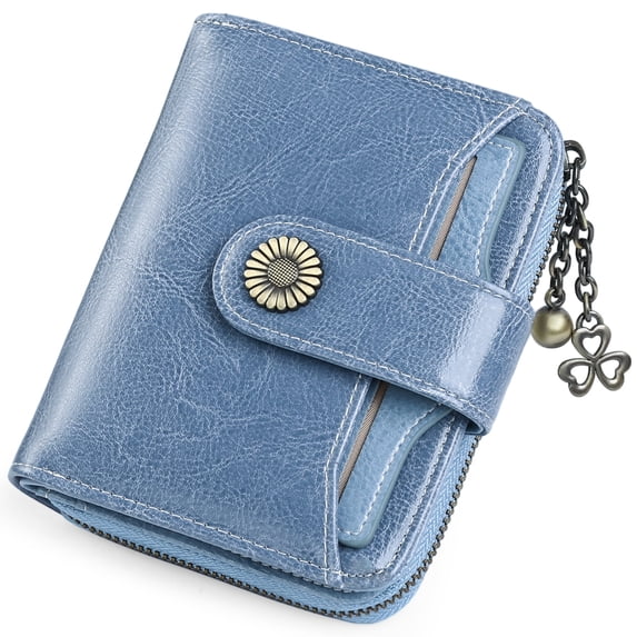 FALAN MULE Cute Women's Wallets RFID Blocking Ladies Wallet Leather Bifold Card Holder